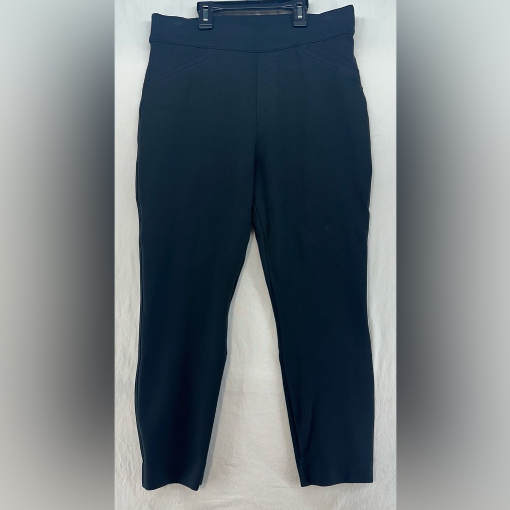 Spanx The Perfect Pant 20251Q Crop Back Seam Tummy Control Black Size M Petite